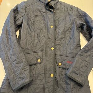 Barbour black ladies quilted jacket sz 8